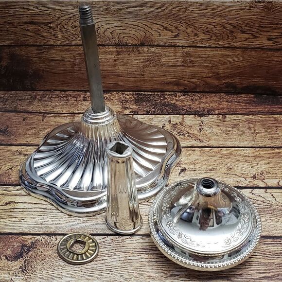 VINTAGE E.P. ZINC Silver-plated Candlestick Candle Holder Made in England - Picture 11 of 11